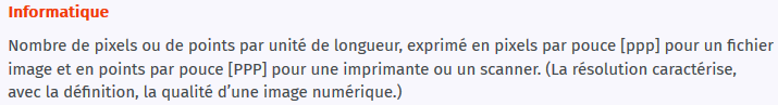 Copie d'écran du site larousse.fr